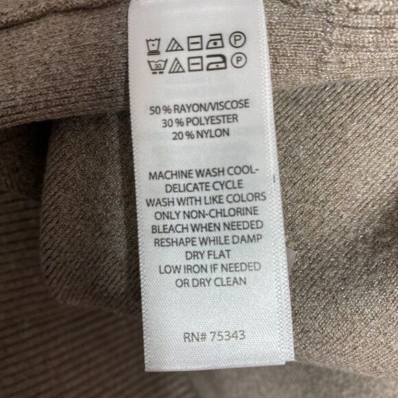 Tahari Sweater Tank Top Size 1X Tan - Picture 6 of 6